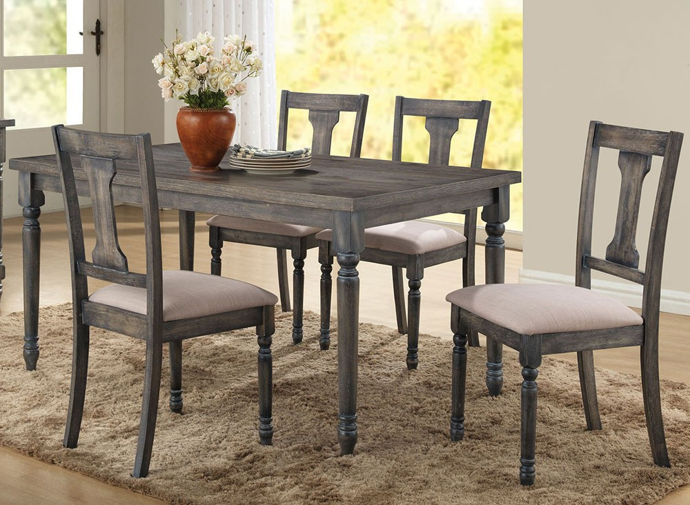 Best ideas about Gray Dining Table
. Save or Pin Olivia Weathered Grey Finish Table Set Now.