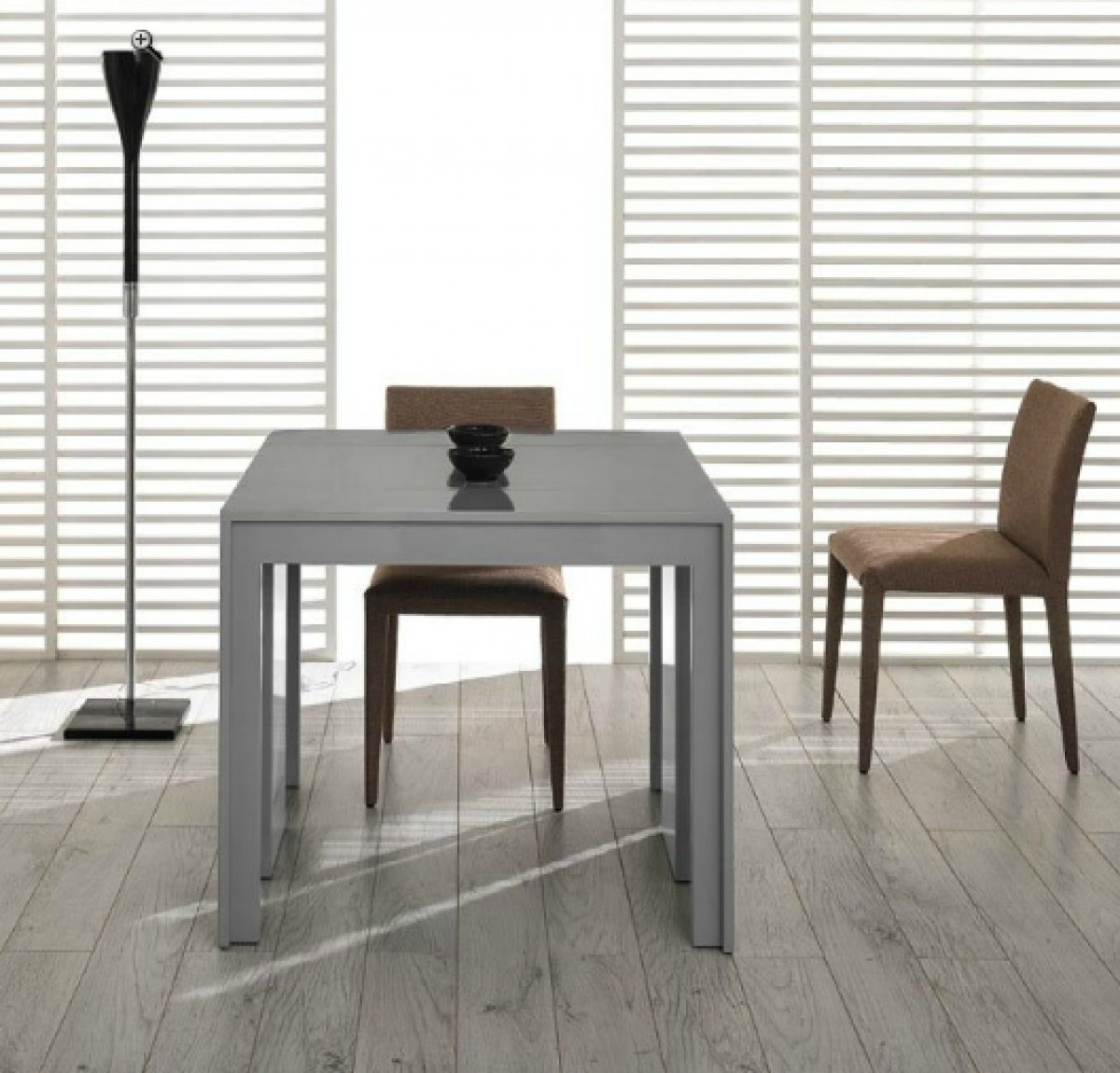 Best ideas about Gray Dining Table
. Save or Pin Modrest Morph Modern Ultra pact Extendable Grey Gloss Now.