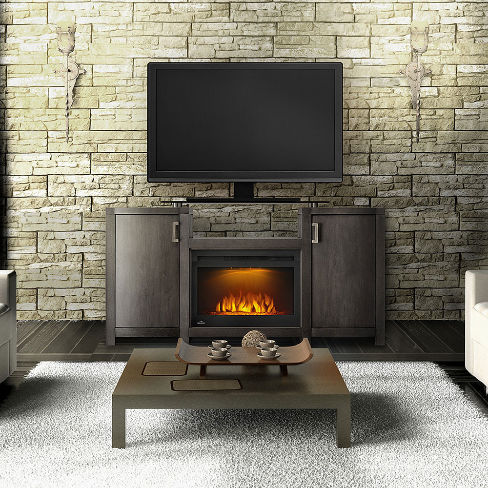 Best ideas about Gray Fireplace Tv Stand
. Save or Pin Whitney Cabinet Grey Wash Finish & 24" Firebox Now.