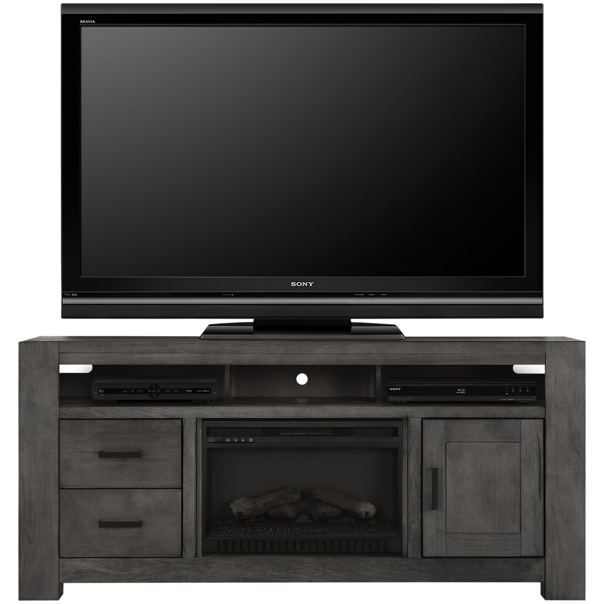 Best ideas about Gray Fireplace Tv Stand
. Save or Pin Empire Gray 72" TV Stand with Fireplace Insert Now.