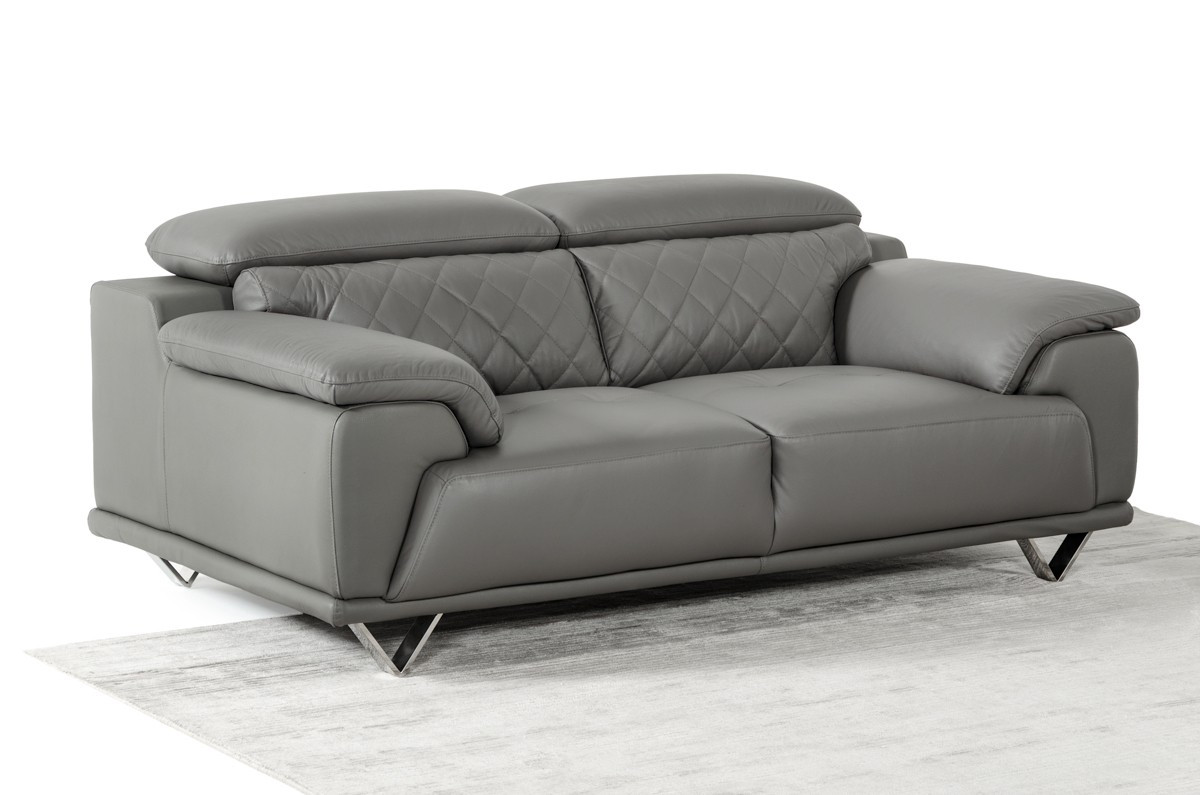 Best ideas about Gray Leather Sofa Set
. Save or Pin Divani Casa Wolford Modern Grey Leather Sofa Set Now.