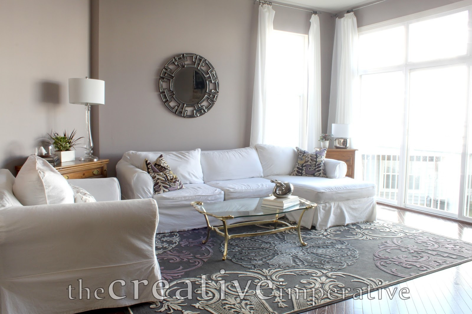 Best ideas about Gray Living Room
. Save or Pin The Creative Imperative House Tour Purple and Gray Now.