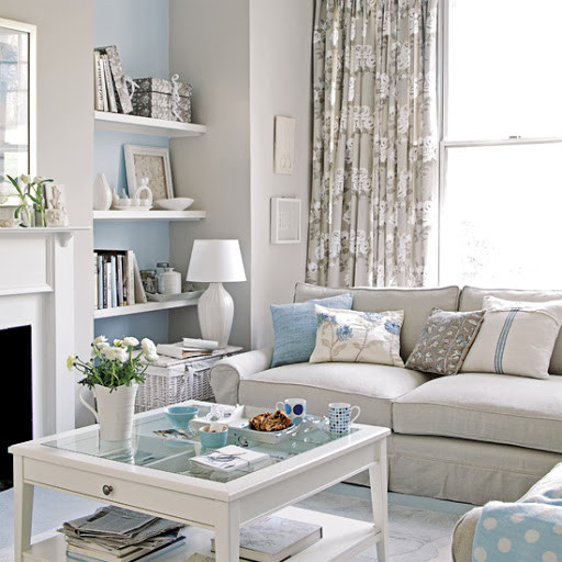 Best ideas about Grey And Blue Living Room
. Save or Pin coastal living room idea beach theme gray blue color Now.