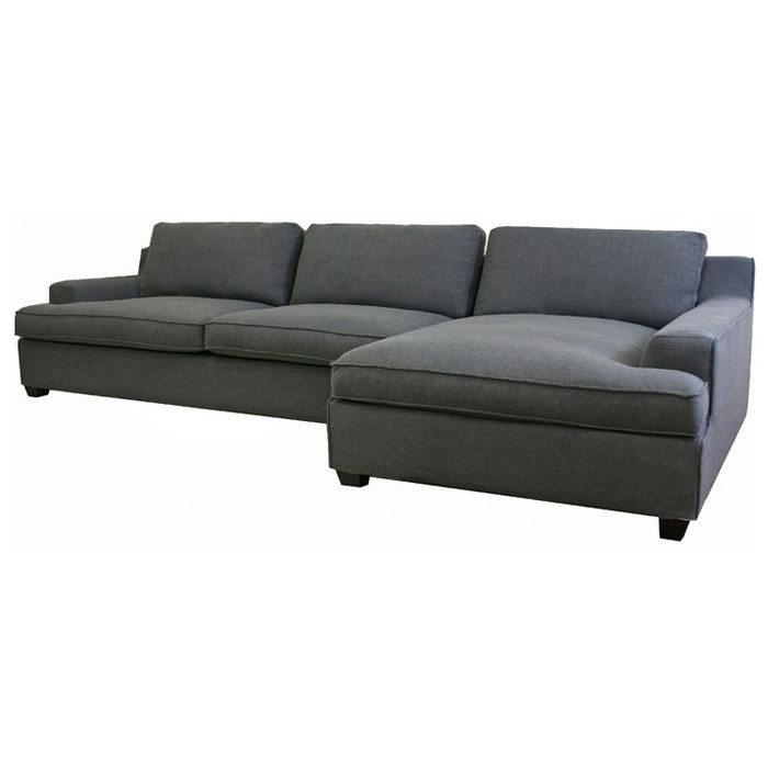 Best ideas about Grey Sectional Sofa With Chaise
. Save or Pin Kaspar Slate Grey Fabric Sectional with Chaise Now.