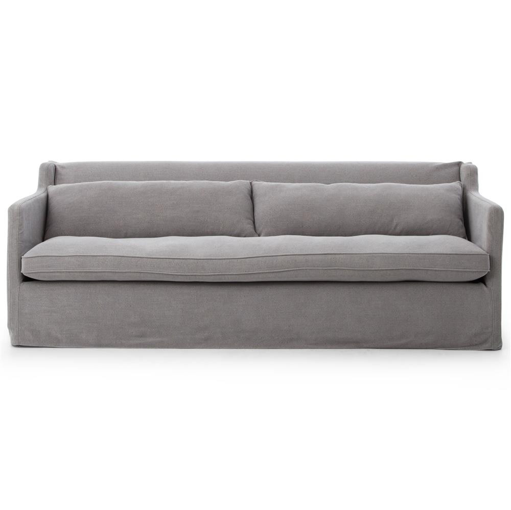 Best ideas about Grey Sofa Slipcover
. Save or Pin Stratus Modern Classic Pewter Grey Linen Slipcover Sofa Now.