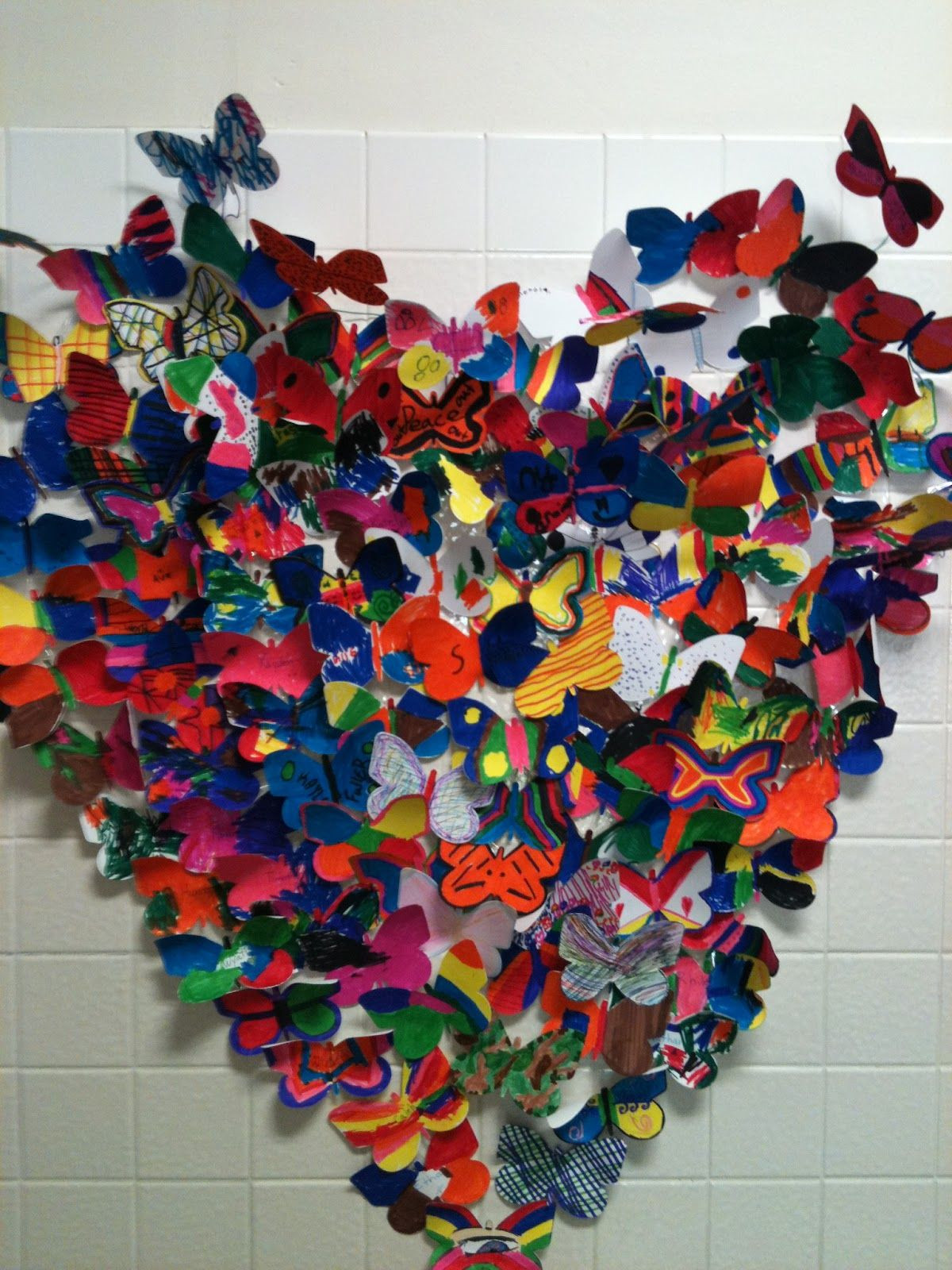 Best ideas about Group Art Project For Adults
. Save or Pin Collaborative Butterfly Heart I could see making this Now.