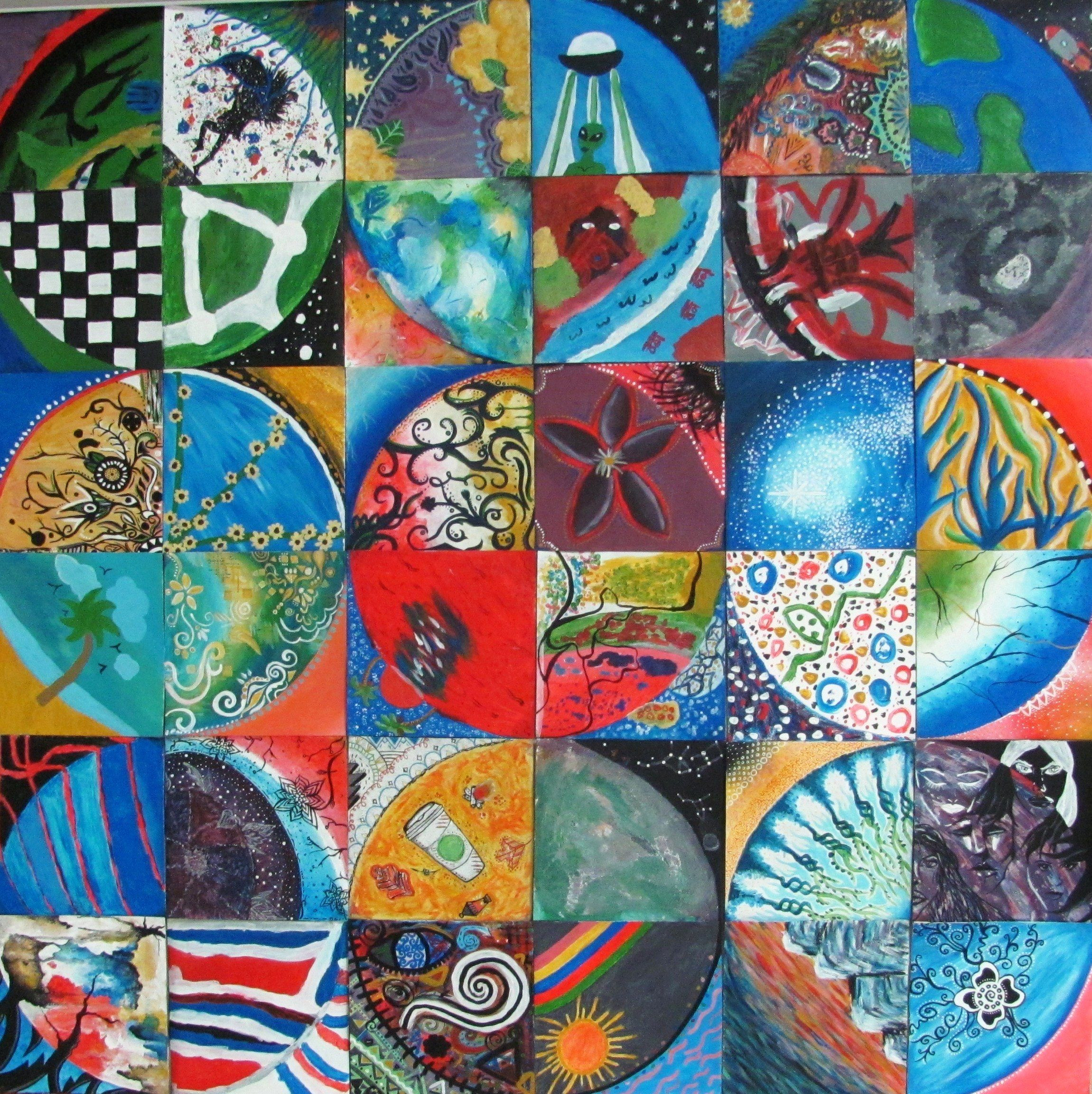 Best ideas about Group Art Projects For Kids
. Save or Pin Collaborative Quarter Circle Acrylic Paintings Conway Now.