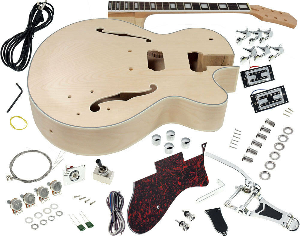 Best ideas about Guitar DIY Kits
. Save or Pin Solo GF Style DIY Guitar Kit Maple Hollow Body Rosewood Now.