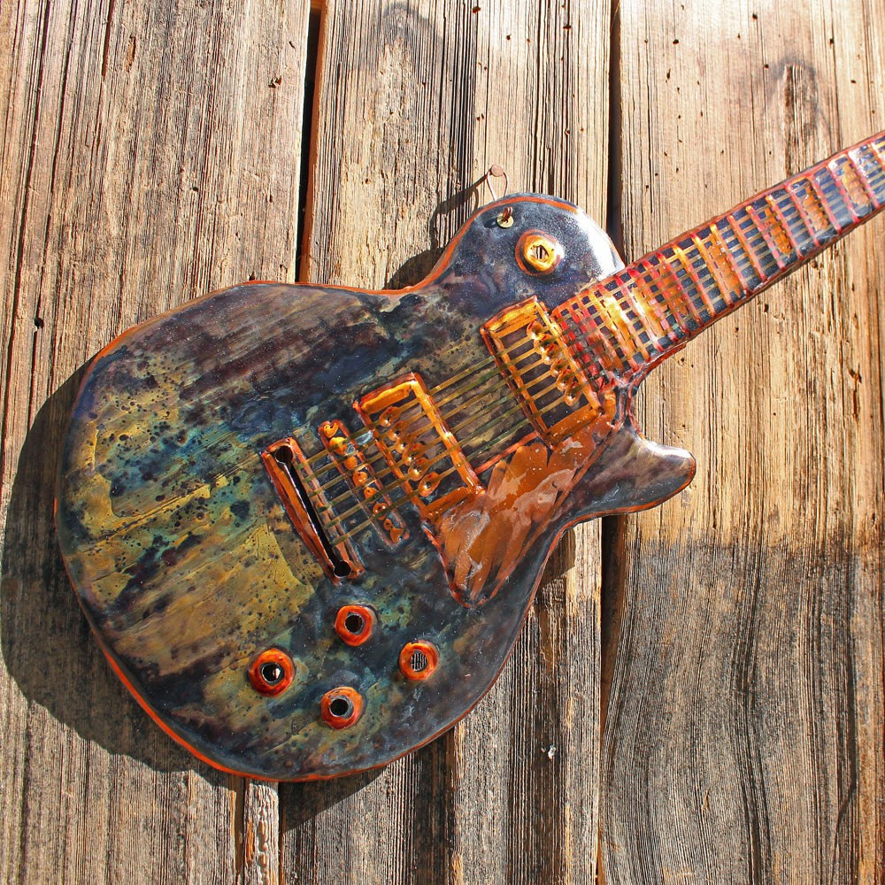 Best ideas about Guitar Wall Art
. Save or Pin Les Paul electric guitar Copper wall sculpture by Mark Now.