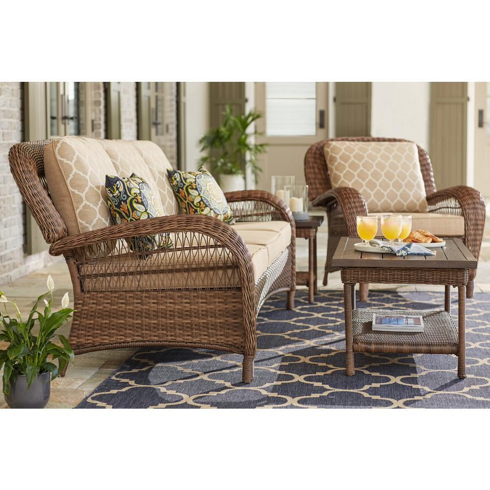 Best ideas about Hampton Bay Outdoor Furniture
. Save or Pin Hampton Bay Beacon Park Steel Wicker Outdoor Sofa with Now.