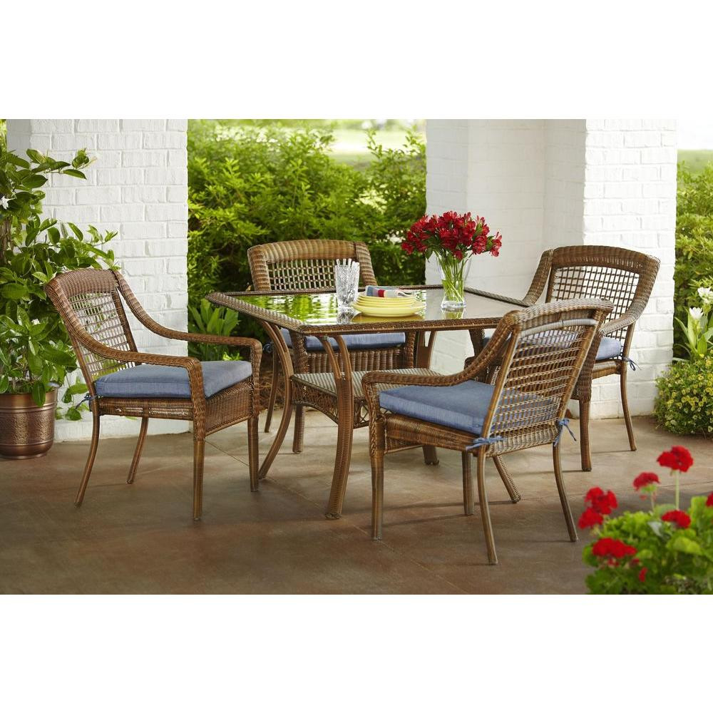 Best ideas about Hampton Bay Outdoor Furniture
. Save or Pin Hampton Bay Spring Haven Brown 5 Piece All Weather Wicker Now.