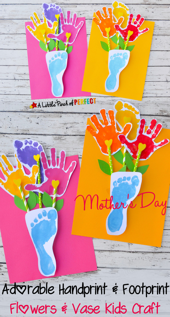 Best ideas about Handprint Crafts For Preschoolers
. Save or Pin Handprint and Footprint Flowers and Vase Craft an Now.