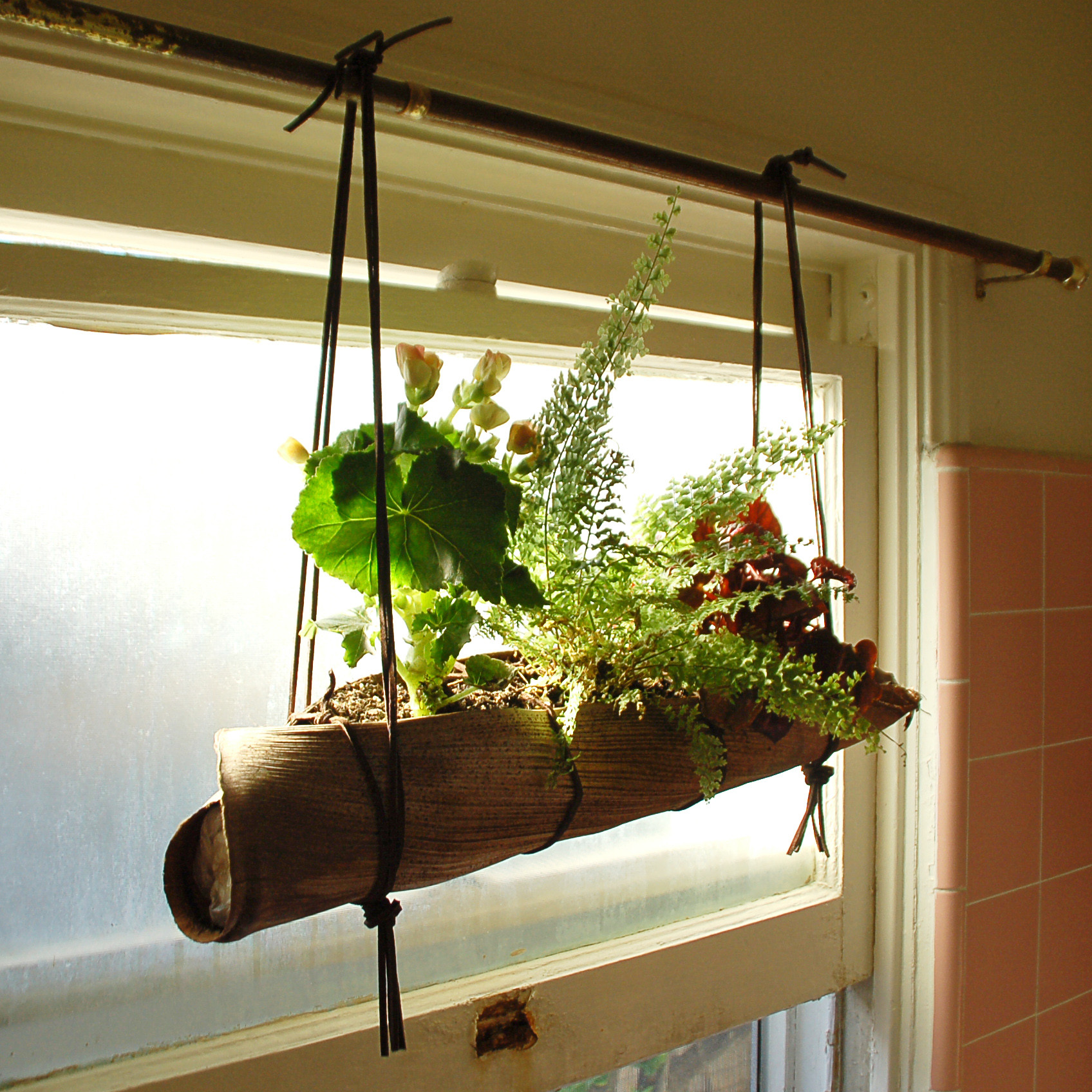 Best ideas about Hanging Indoor Planter
. Save or Pin Palm Frond Hanging Planter Now.