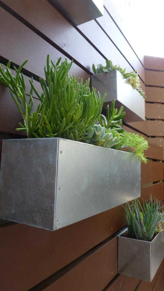 Best ideas about Hanging Wall Planters Outdoor
. Save or Pin Metal Hanging Planter Box Horizontal Fence Planter Succulent Now.