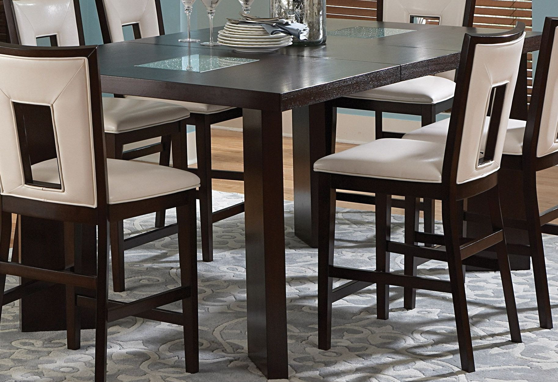 Best ideas about Height Of Dining Table
. Save or Pin Delano Espresso Cherry Extendable Counter Height Dining Now.