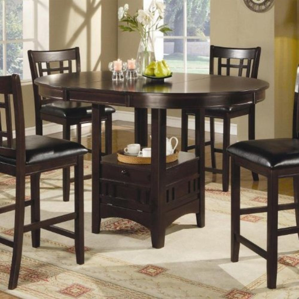 Best ideas about Height Of Dining Table
. Save or Pin Coaster Counter Height Dining Table Extension Leaf Dark Now.