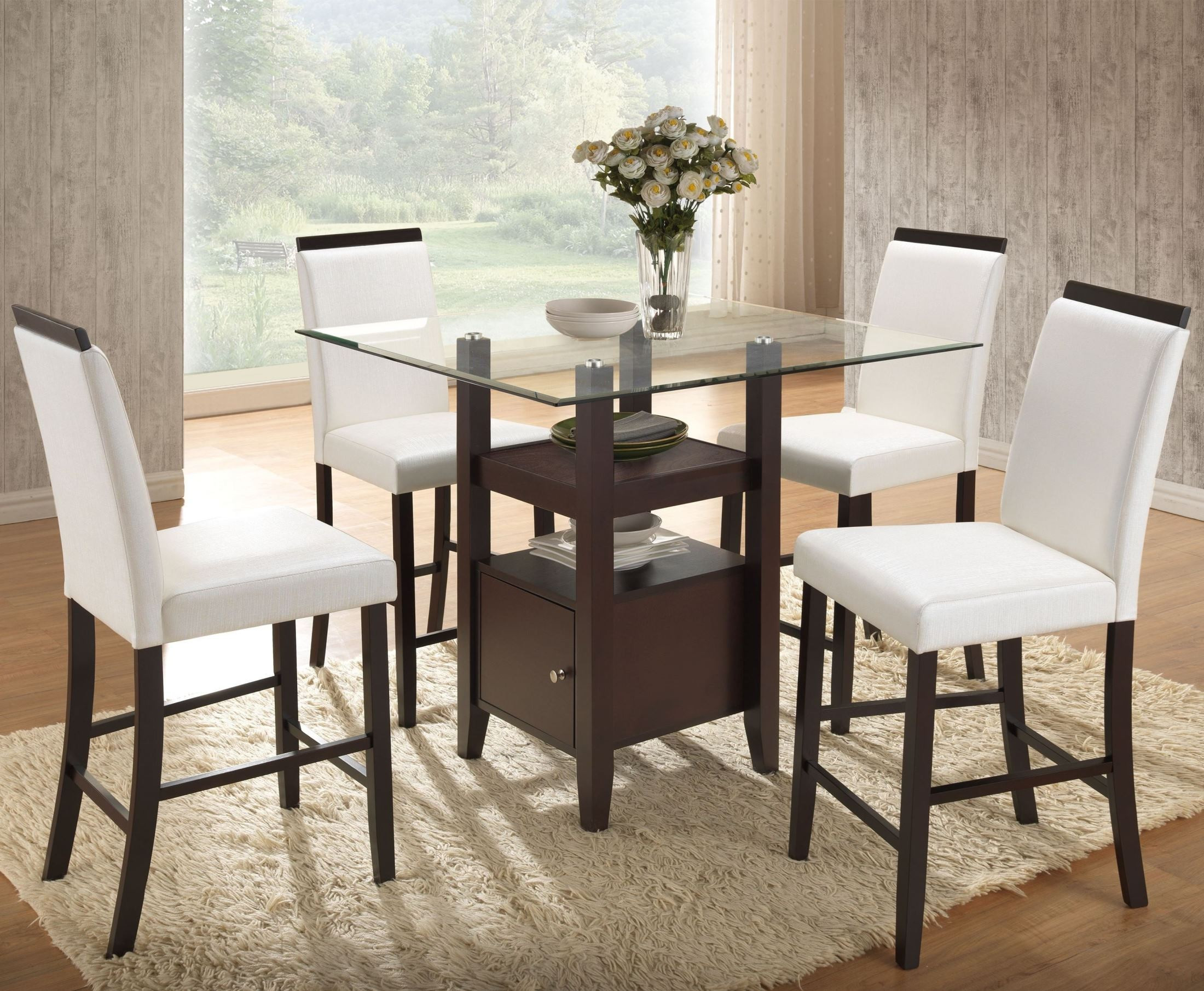 Best ideas about Height Of Dining Table
. Save or Pin Natasha Cappuccino Glass Counter Height Dining Table Now.