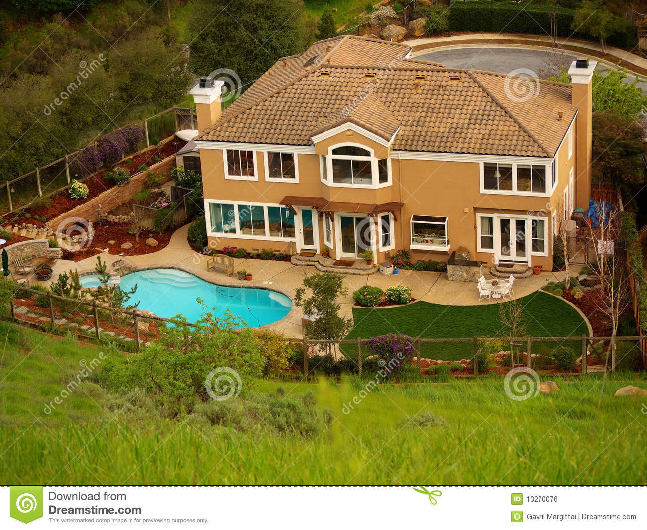 Best ideas about Home And Backyard
. Save or Pin Luxury Home With Pool In The Backyard Stock Image Now.