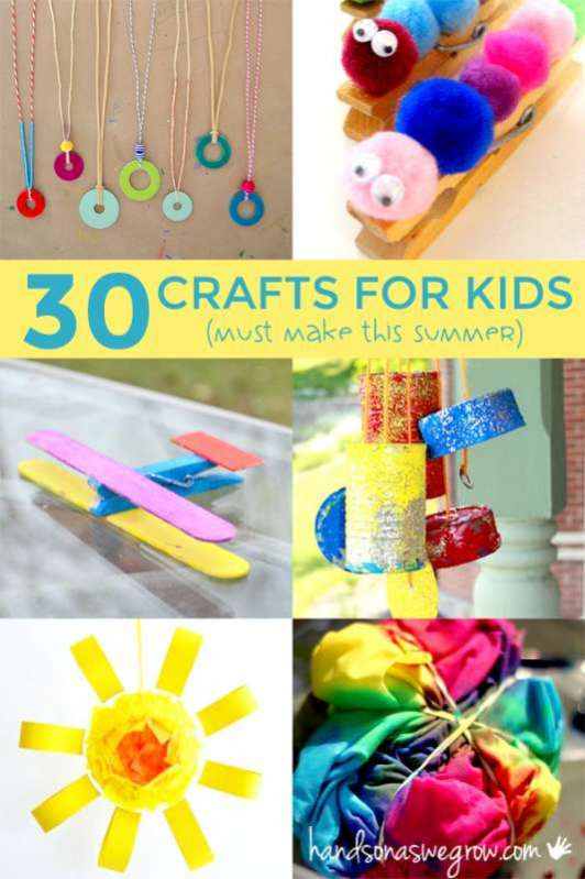 Best ideas about Home Crafting For Kids
. Save or Pin 30 Summer Crafts for Kids to Make hands on as we grow Now.