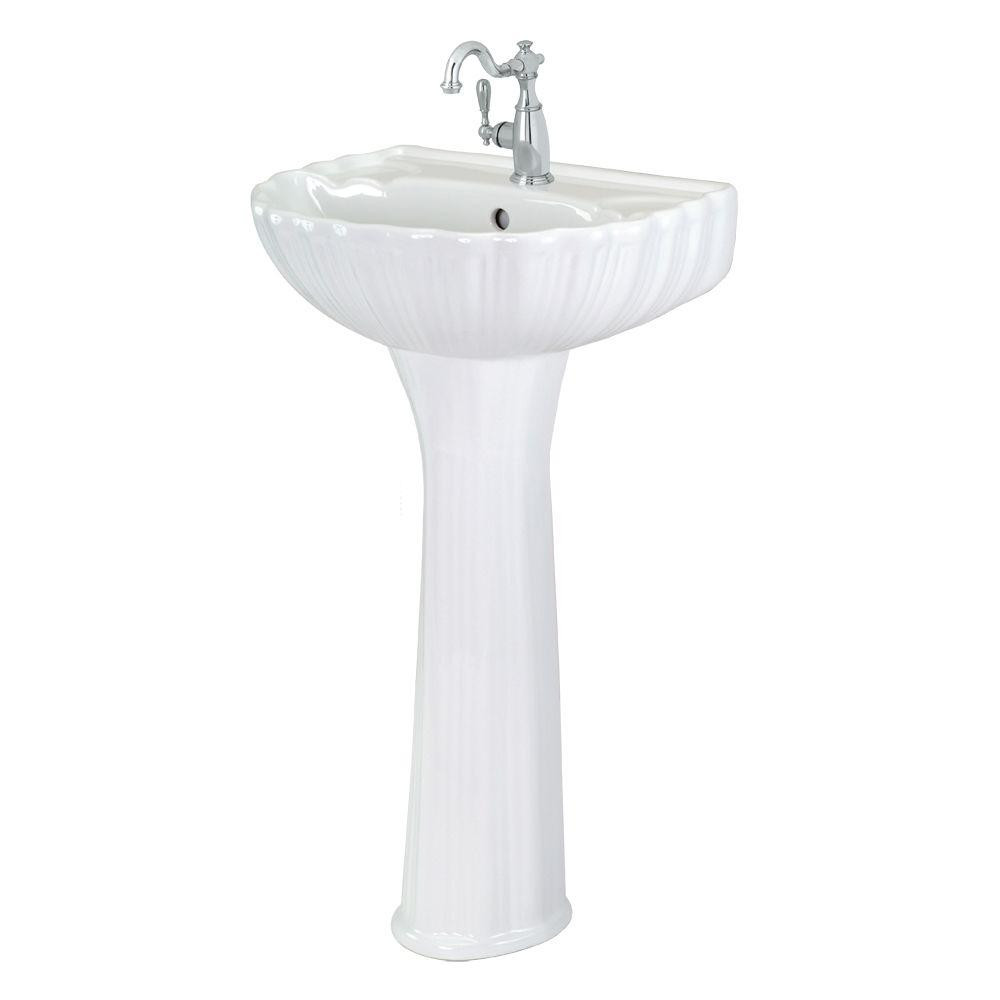 Best ideas about Home Depot Bathroom Sink
. Save or Pin Foremost Brielle Pedestal bo Bathroom Sink in White FL Now.