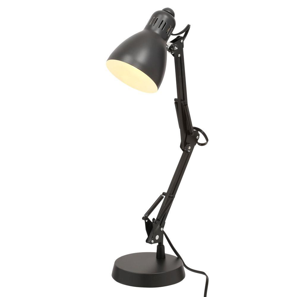 Best ideas about Home Depot Desk Lamp
. Save or Pin Hampton Bay Architect 22 in Matte Black Desk Lamp with Now.