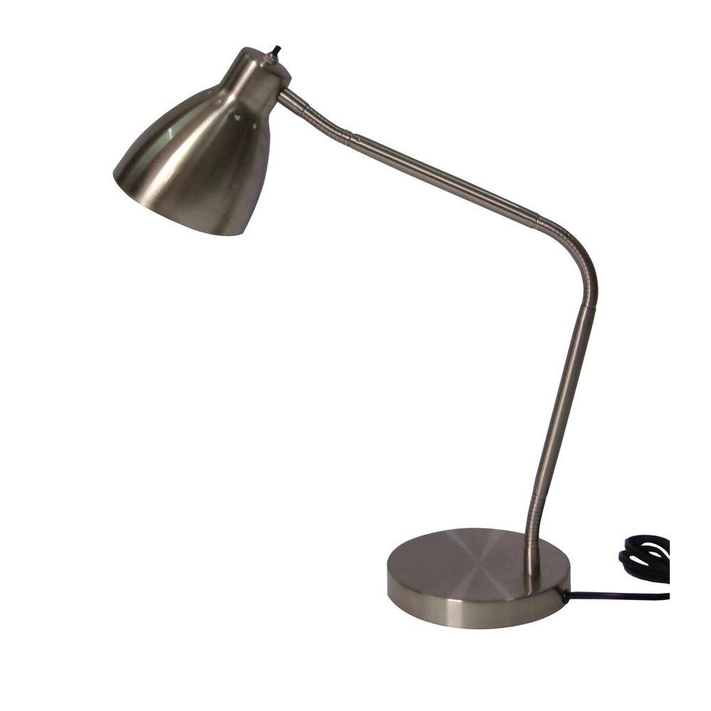 Best ideas about Home Depot Desk Lamp
. Save or Pin Hampton Bay 27 5 in Satin Indoor Gooseneck Architect Desk Now.