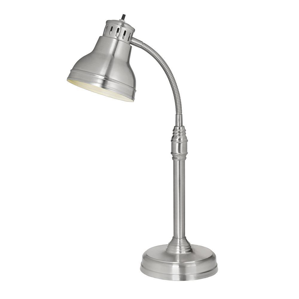 Best ideas about Home Depot Desk Lamp
. Save or Pin Hampton Bay 20 1 2 in Satin nickel Gooseneck Desk Lamp Now.