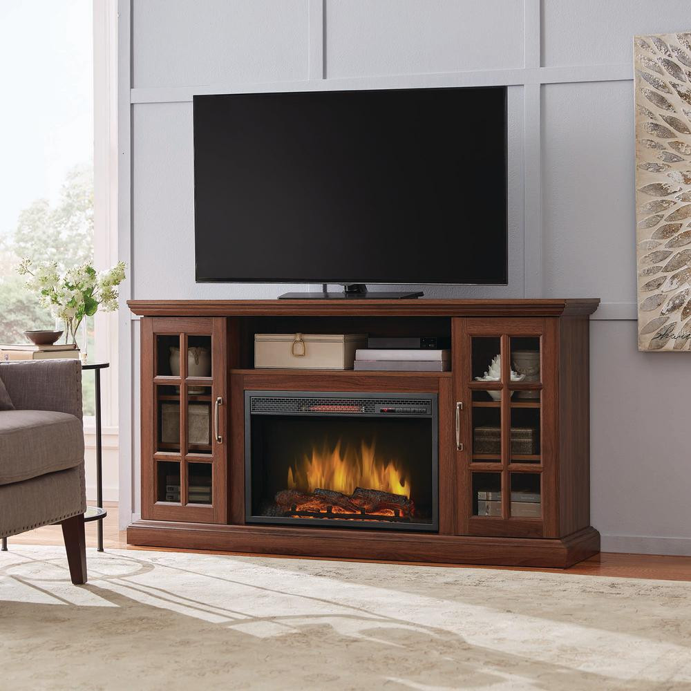 Best ideas about Home Depot Electric Fireplace Tv Stand
. Save or Pin Home Decorators Collection Edenfield 59 in Freestanding Now.