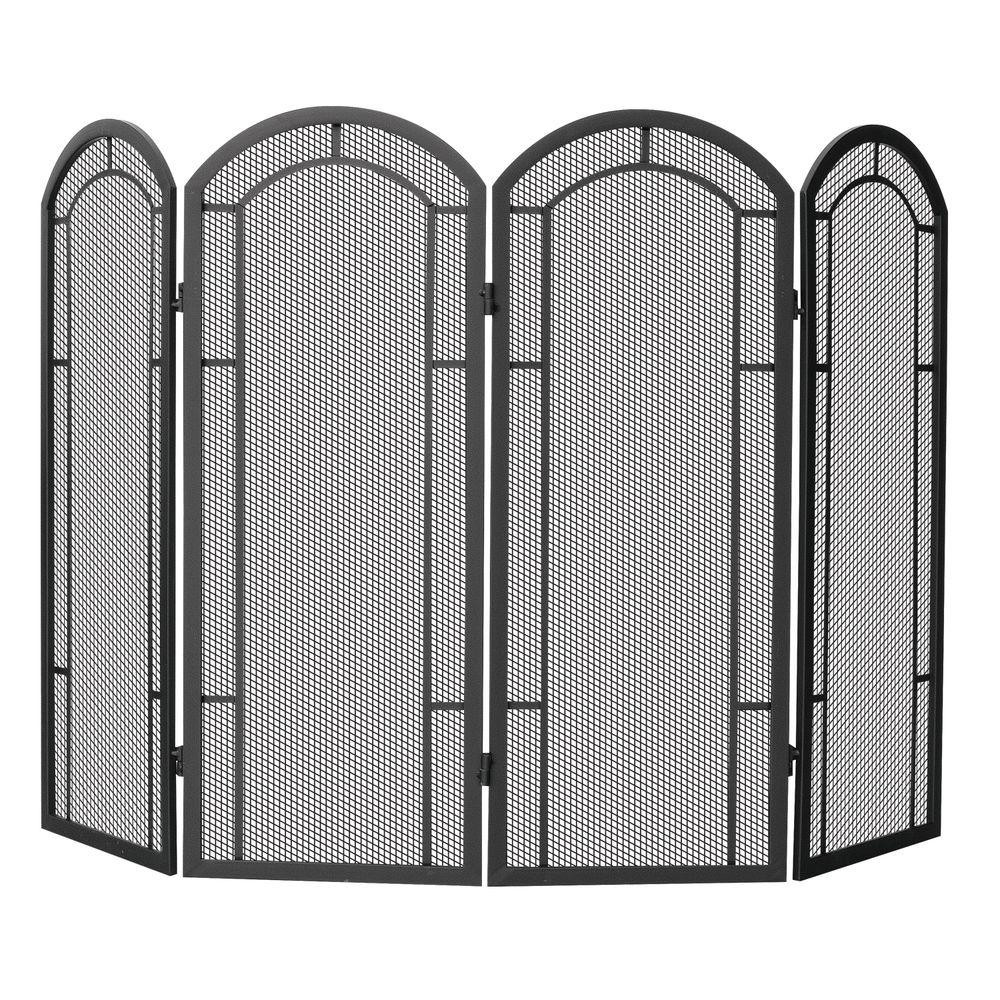 Best ideas about Home Depot Fireplace Screen
. Save or Pin UniFlame Black Wrought Iron 4 Panel Fireplace Screen S Now.