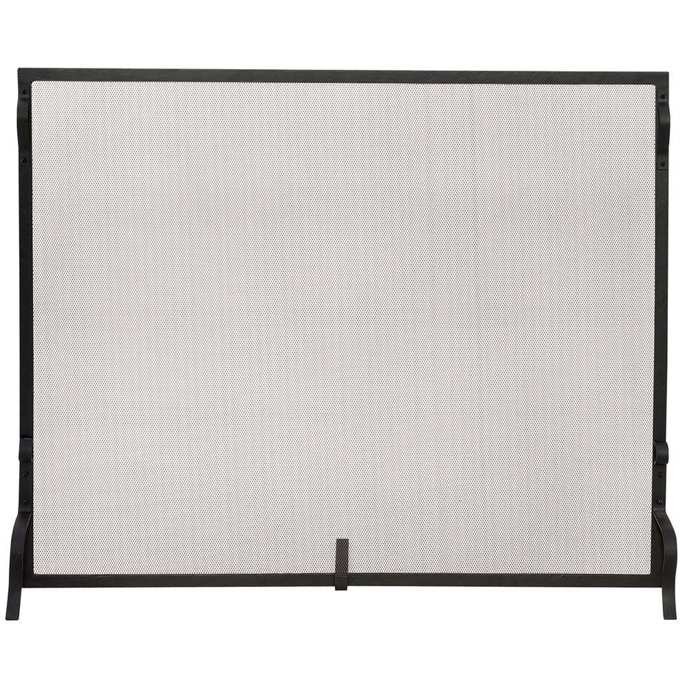 Best ideas about Home Depot Fireplace Screen
. Save or Pin UniFlame Black Wrought Iron Medium Single Panel Sparkguard Now.