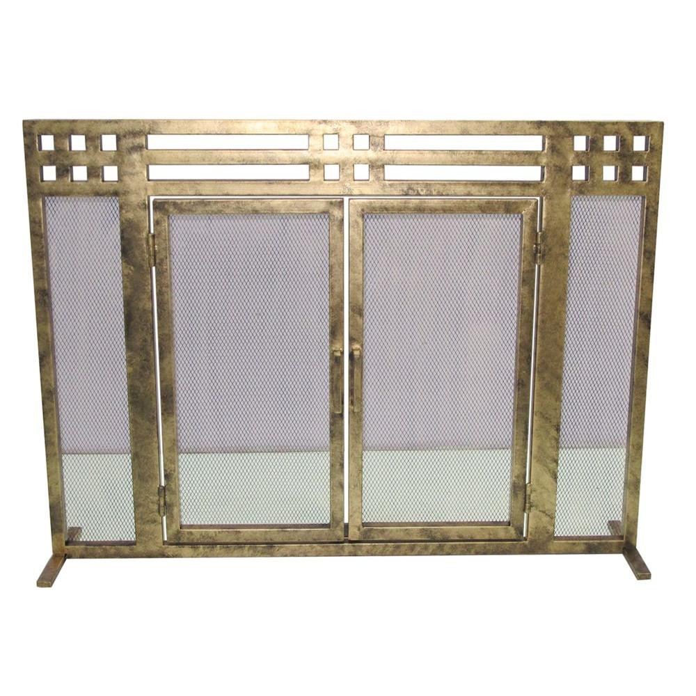Best ideas about Home Depot Fireplace Screen
. Save or Pin Layton Antique Gold Single Panel Fireplace Screen DS Now.