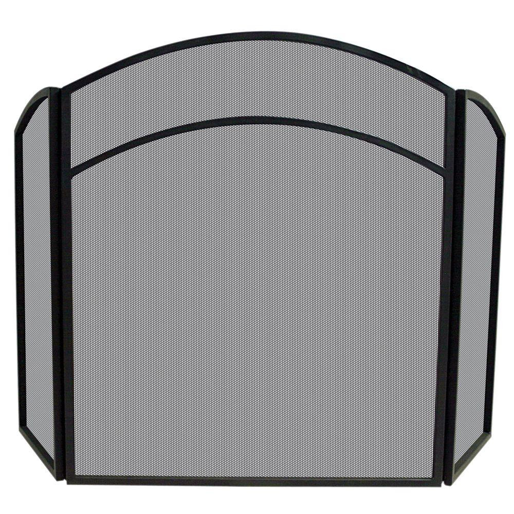 Best ideas about Home Depot Fireplace Screen
. Save or Pin UniFlame Arch Top Black Wrought Iron 3 Panel Fireplace Now.