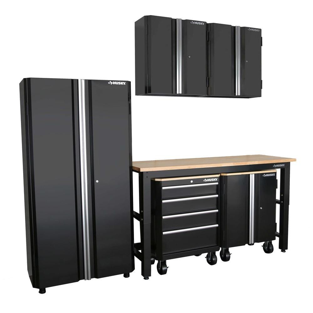 Best ideas about Home Depot Garage Storage
. Save or Pin Husky 98 in H x 108 in W x 24 in D Steel Garage Cabinet Now.