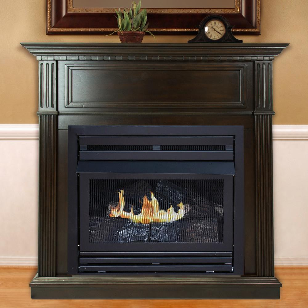 Best ideas about Home Depot Gas Fireplace
. Save or Pin Pleasant Hearth 27 500 BTU 42 in Convertible Ventless Now.
