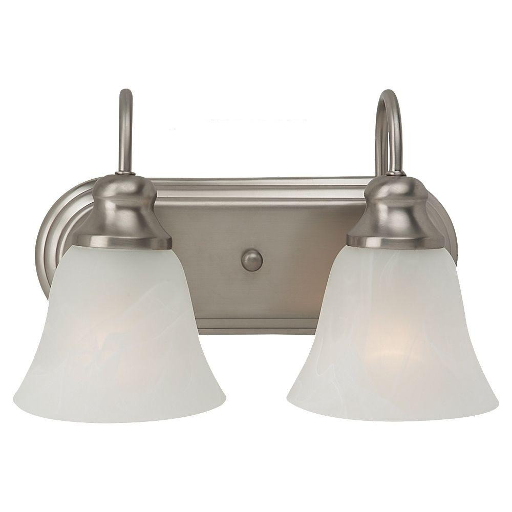Best ideas about Home Depot Lighting Fixtures
. Save or Pin Sea Gull Lighting Windgate 2 Light Brushed Nickel Vanity Now.
