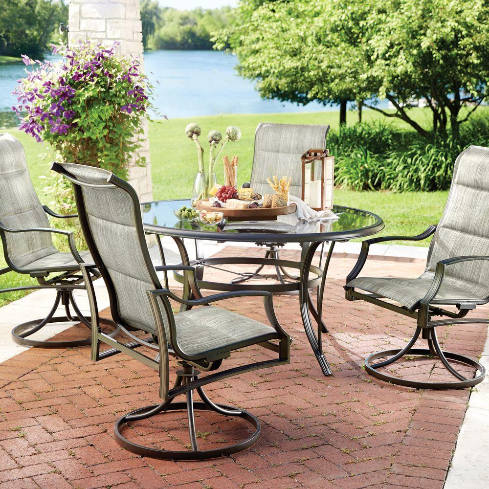 Best ideas about Home Depot Patio Dining Sets
. Save or Pin Hampton Bay Statesville 5 Piece Padded Sling Patio Dining Now.