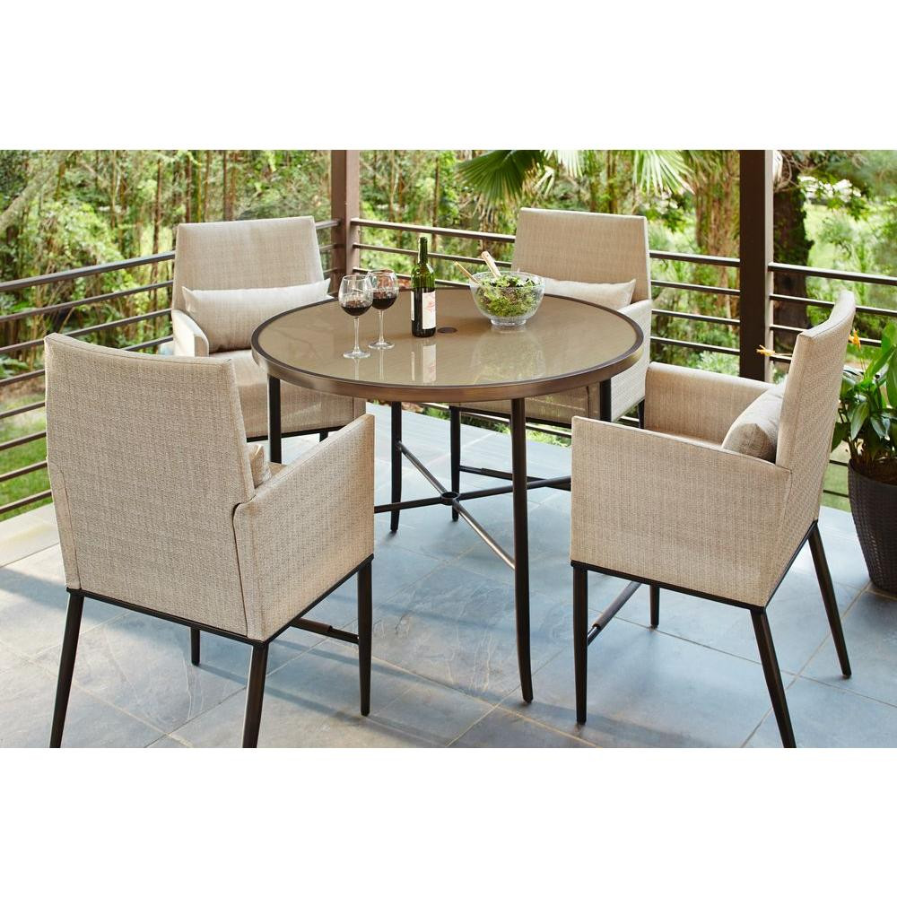 Best ideas about Home Depot Patio Dining Sets
. Save or Pin Hampton Bay Aria 5 Piece Patio High Dining Set FCS ST Now.
