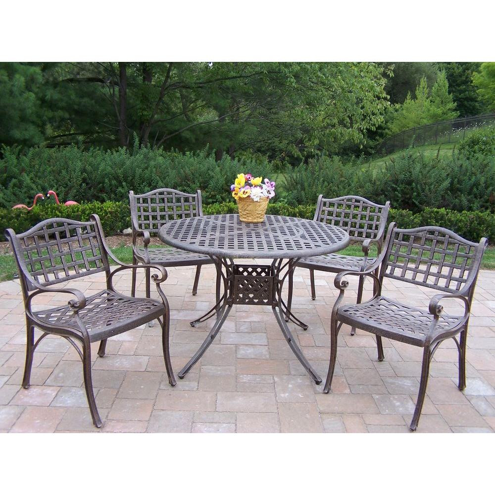Best ideas about Home Depot Patio Dining Sets
. Save or Pin Oakland Living Elite 5 Piece Patio Dining Set 1102 1109 5 Now.