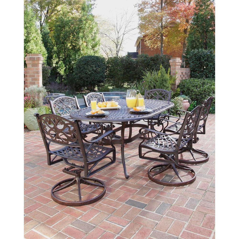 Best ideas about Home Depot Patio Dining Sets
. Save or Pin Home Styles Biscayne Bronze 7 Piece Swivel Patio Dining Now.