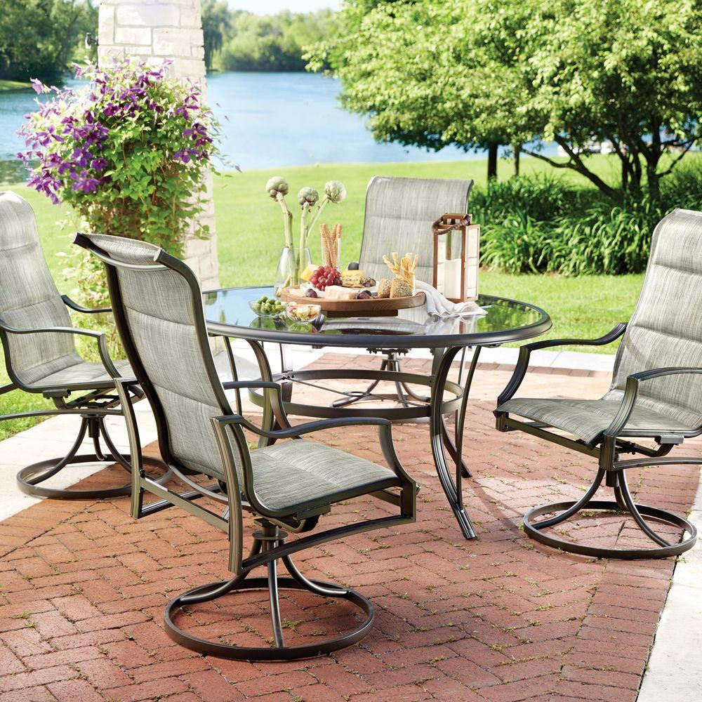 Best ideas about Home Depot Patio Set
. Save or Pin Hampton Bay Statesville 5 Piece Padded Sling Patio Dining Now.