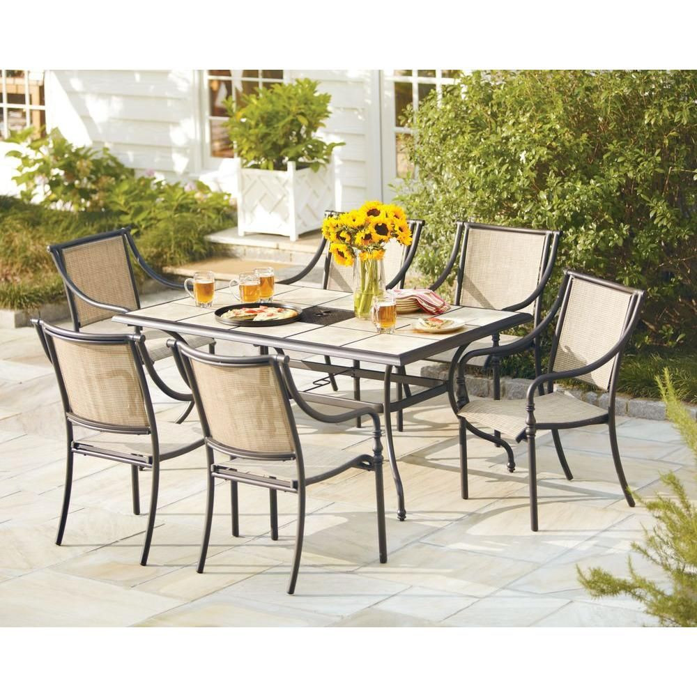 Best ideas about Home Depot Patio Set
. Save or Pin Hampton Bay Andrews 7 Piece Patio Dining Set T07F2U0Q0017 Now.