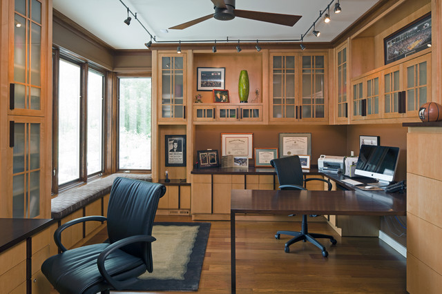 Best ideas about Home Office Layout
. Save or Pin Western Run study for two Craftsman Home fice Now.