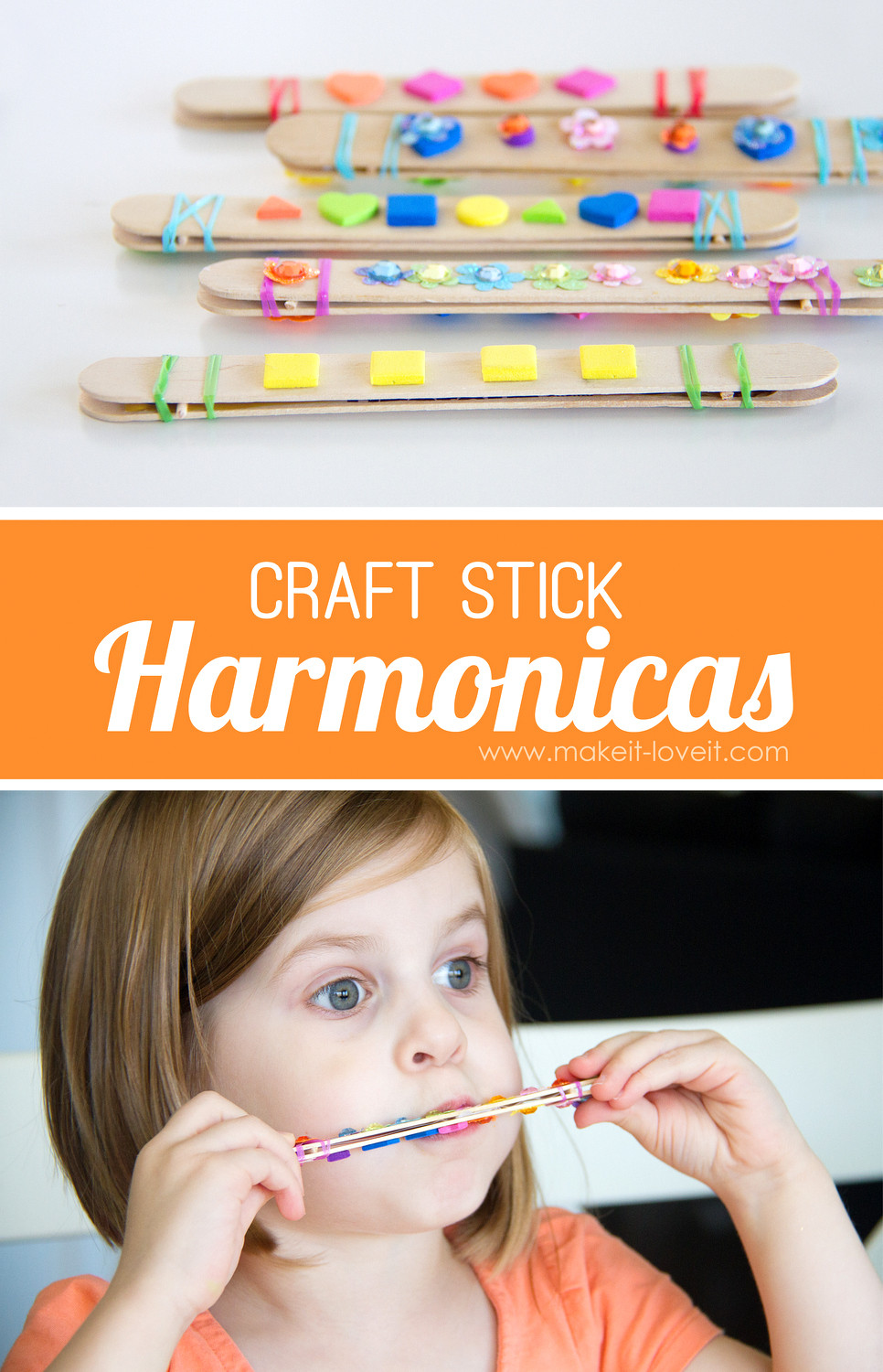 Best ideas about Homemade Projects For Kids
. Save or Pin DIY Craft Stick Harmonica Kids Activity Now.