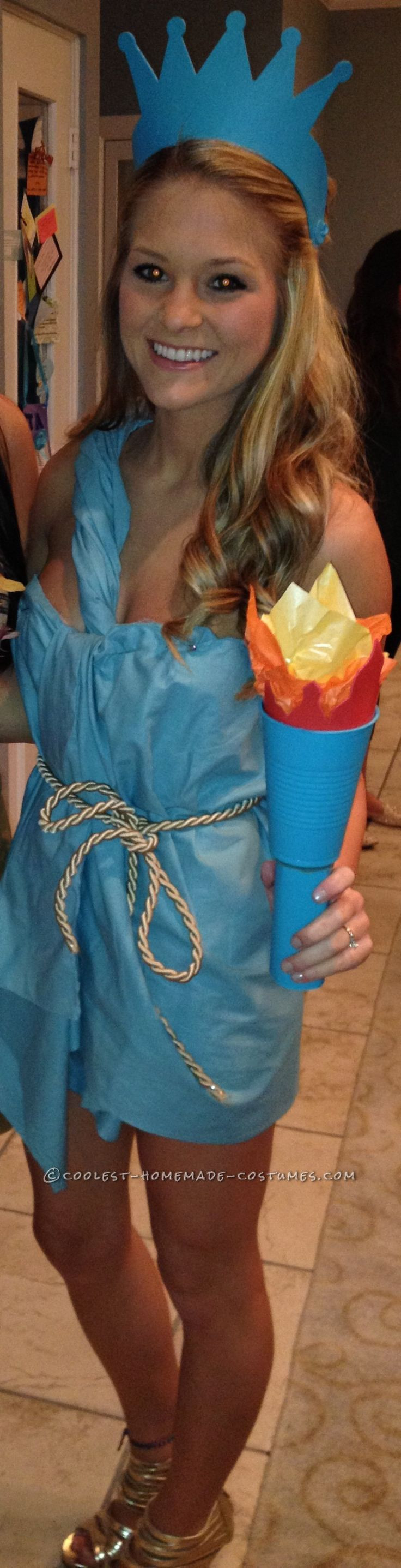 Best ideas about Hot DIY Halloween Costumes
. Save or Pin Cheap and y Lady Liberty Costume Now.