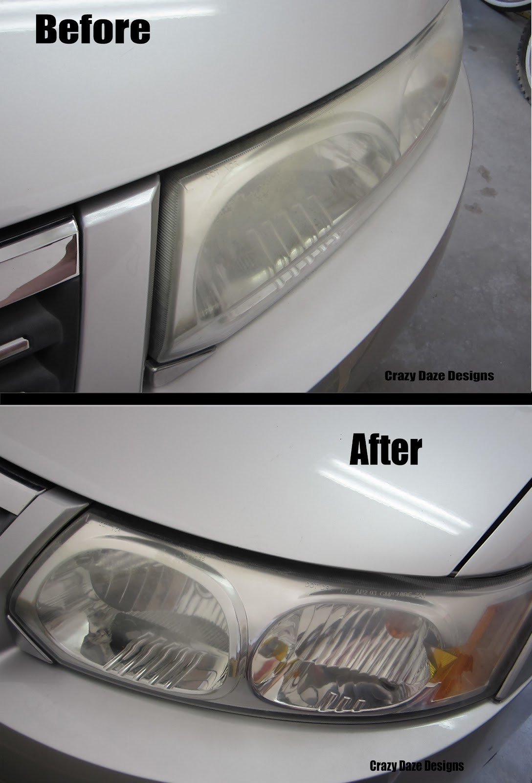 Best ideas about How To Clean Headlights DIY
. Save or Pin Crazy Daze Designs Bud DIY Cleaning Foggy Headlights Now.