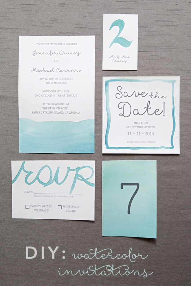 Best ideas about How To DIY Wedding Invitations
. Save or Pin Learn exactly how to diy watercolor wedding invitations Now.