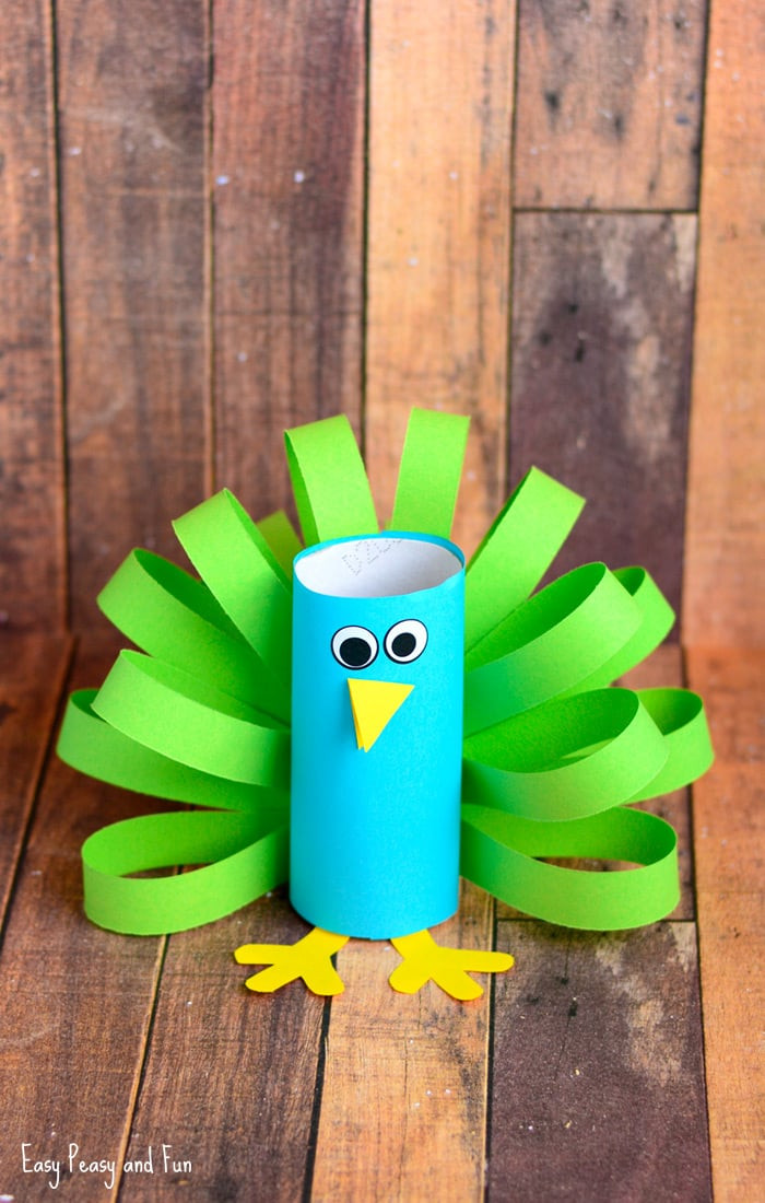 Best ideas about How To Make Kids Craft
. Save or Pin Toilet Paper Roll Peacock Craft Idea Easy Peasy and Fun Now.