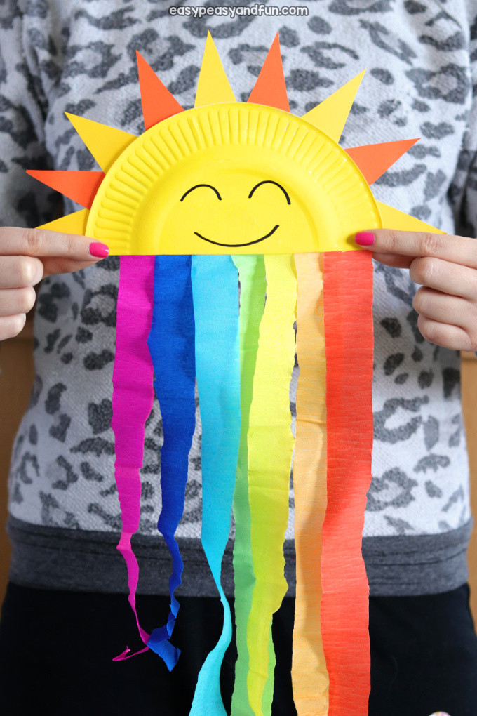 Best ideas about How To Make Kids Craft
. Save or Pin Paper Plate Sun and Rainbow Craft Easy Peasy and Fun Now.