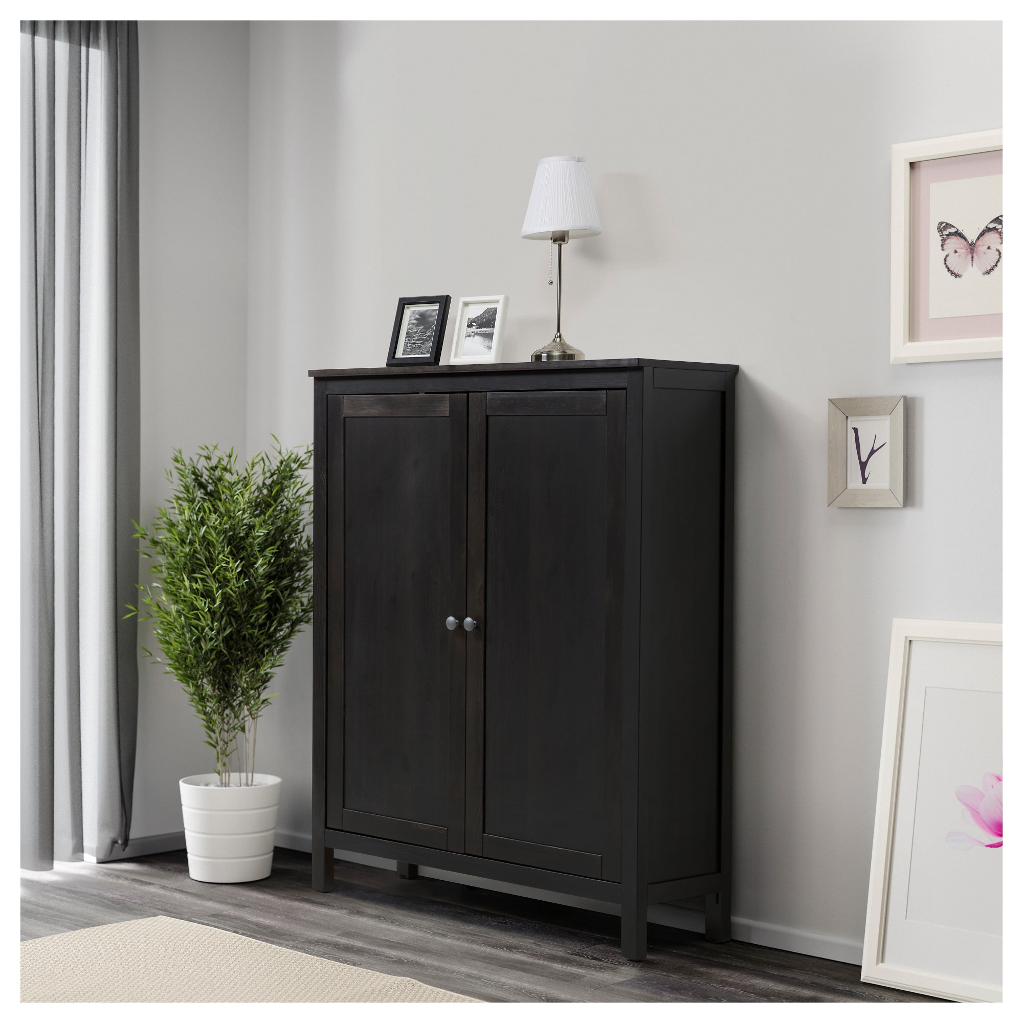 Best ideas about Ikea Cabinet Doors
. Save or Pin HEMNES Cabinet with 2 doors Black brown 99x130 cm IKEA Now.