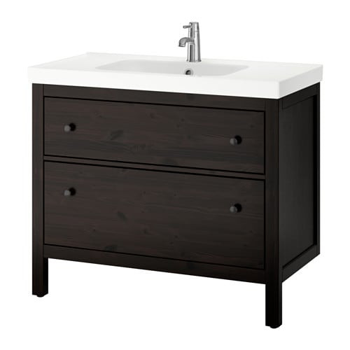 Best ideas about Ikea Sink Cabinet
. Save or Pin HEMNES ODENSVIK Sink cabinet with 2 drawers black Now.